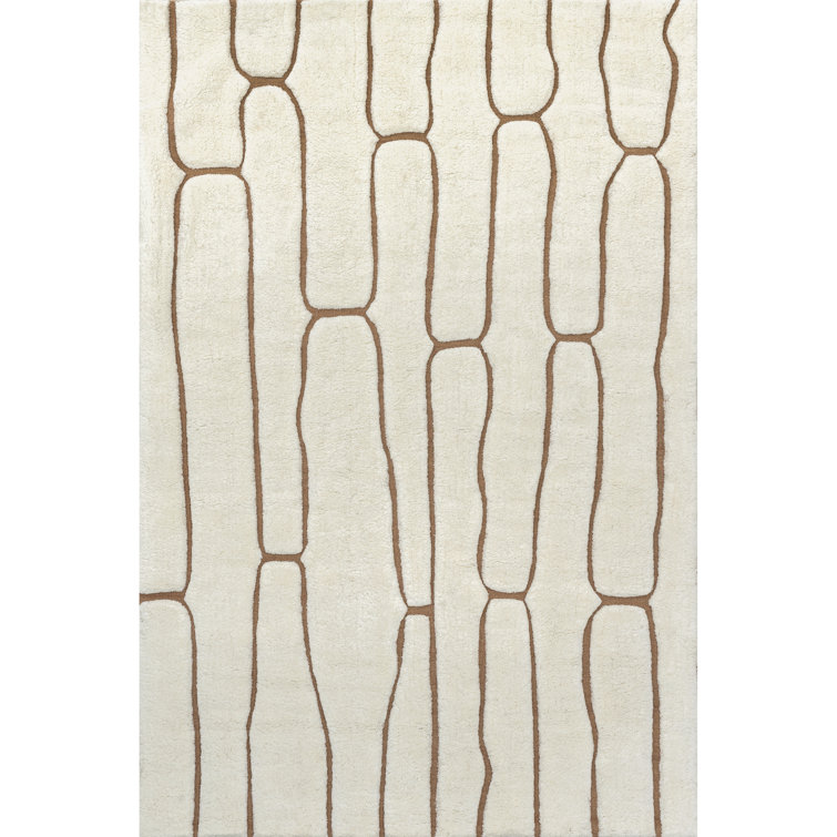 Ivy Bronx Nazco Abstract New Zealand Wool Area Rug & Reviews | Wayfair